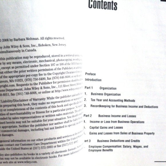 Small Business Taxes 2006 J.K. Lasser by Barbara Weltman Paperback 560 Pages - Picture 4 of 4